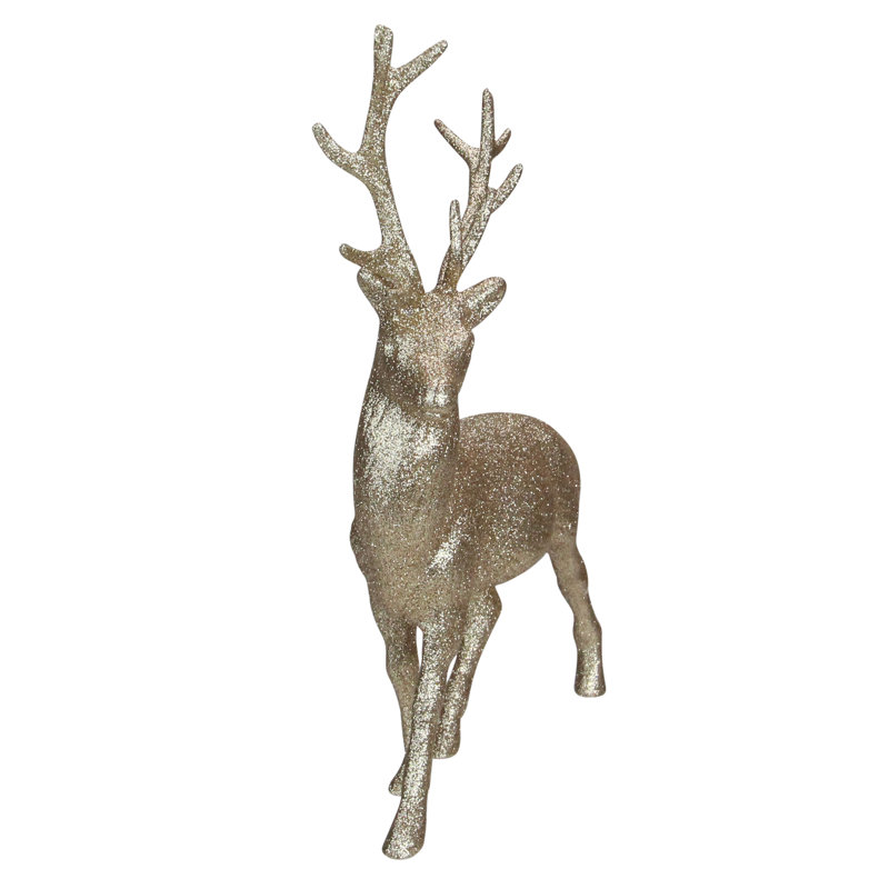 Figurine de Noël 10,5 "Sparkly Golden Reindeer