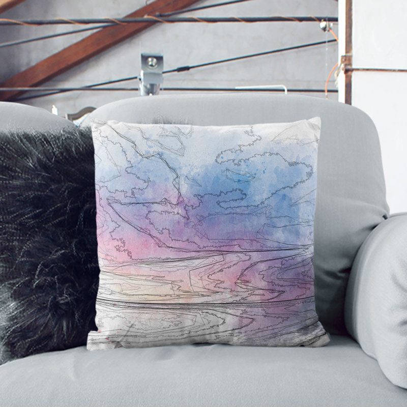 Square Throw Cushion, 55cm H x 55cm W x 20cm D, White