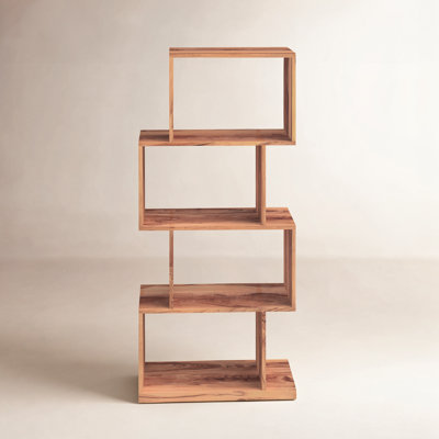 Essense Solid Wood Geometric Bookcase