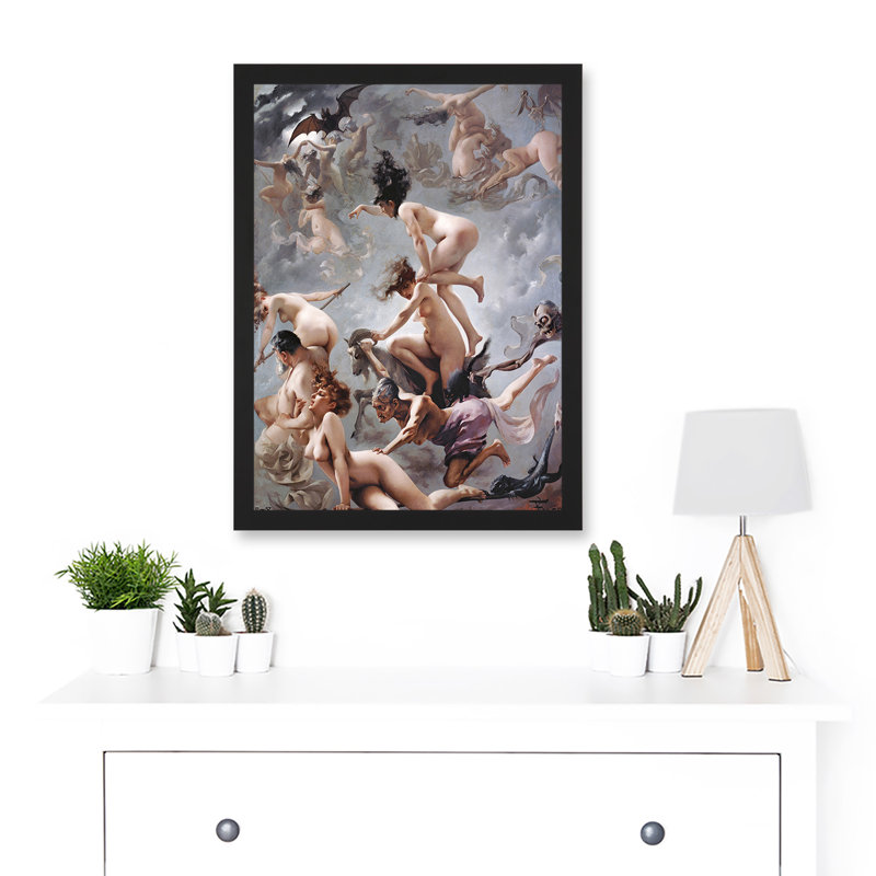 Falero Witches Going To Their Sabbath Painting by Luis Ricardo Falero - Single Picture Frame Art Prints, 13''W x 17.9''H