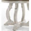 Table de salle à manger ronde en noyer et blanc antique