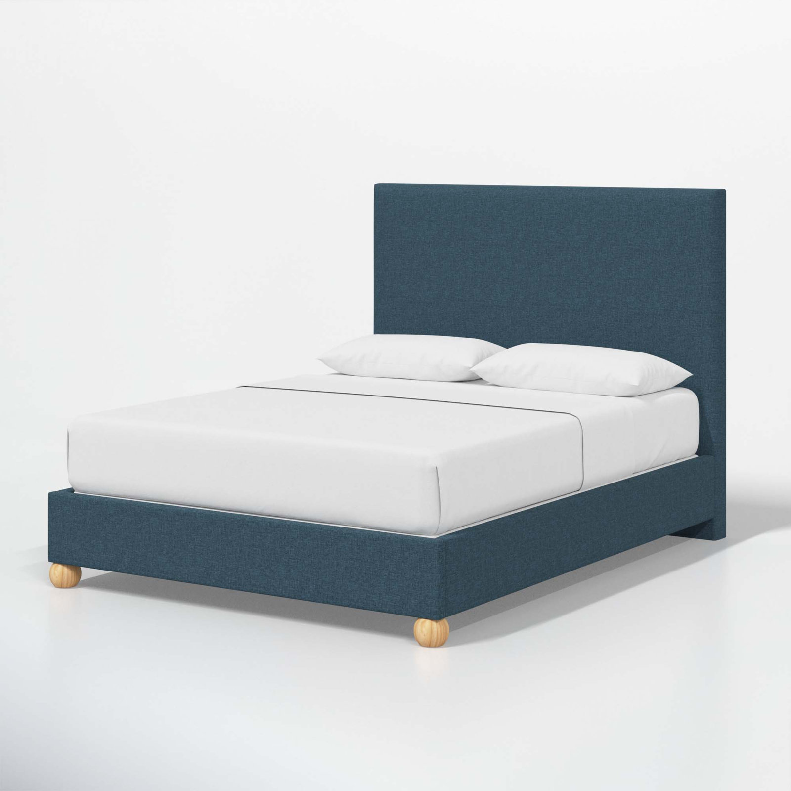 Benita Upholstered Bed, Queen, Zuma Navy Textured Linen