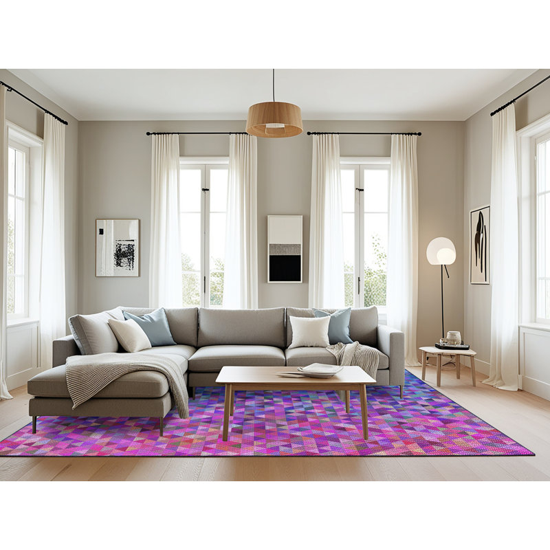 Geometric Indoor Rug, Rectangle 8' x 12'
