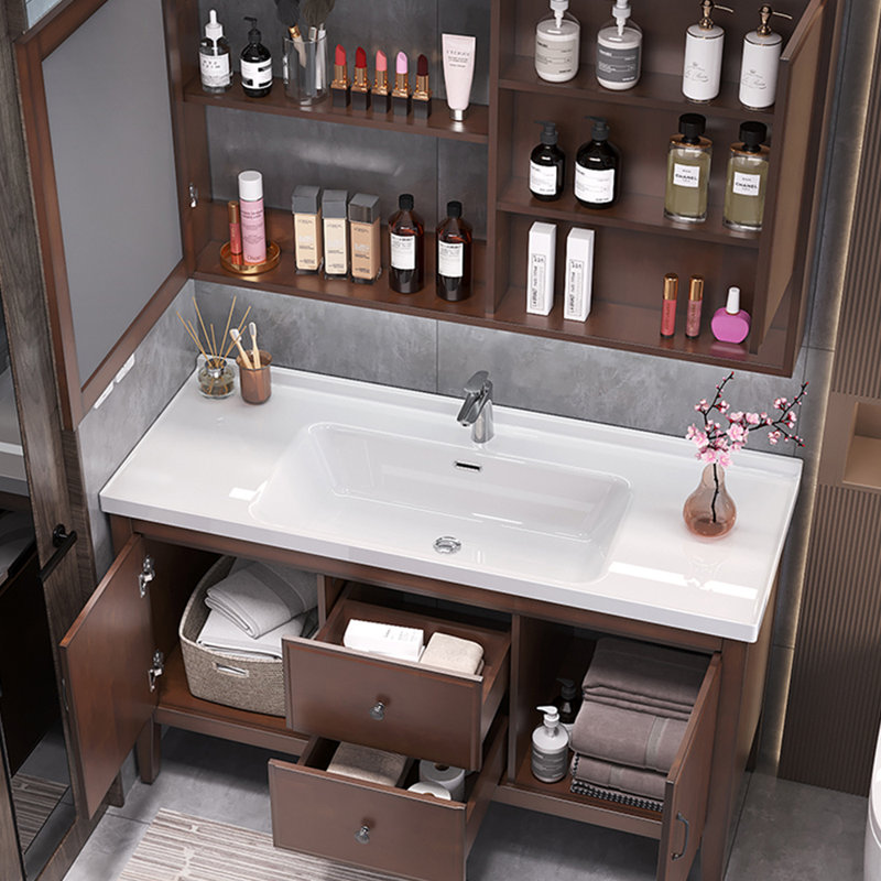 Chinese-style simple and retro bathroom cabinet