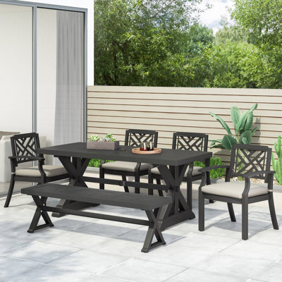 Ensemble repas 6 pièces avec coussins 