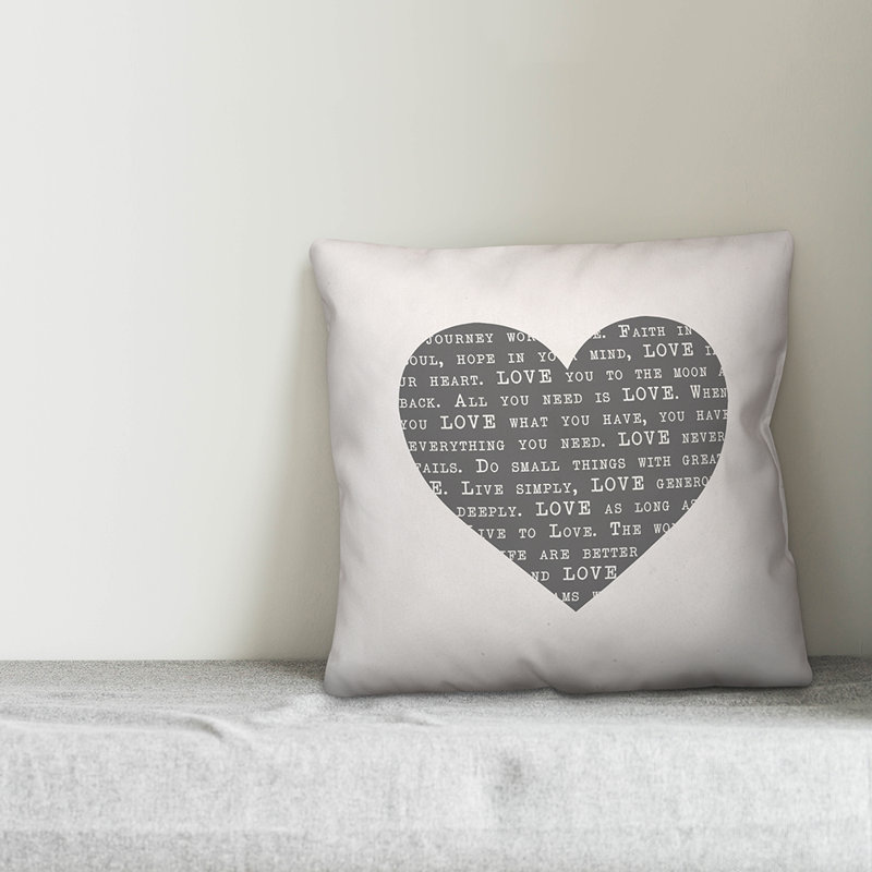 Love Definition Heart Throw Pillow, Polyester/Polyfill, 16" x 16"