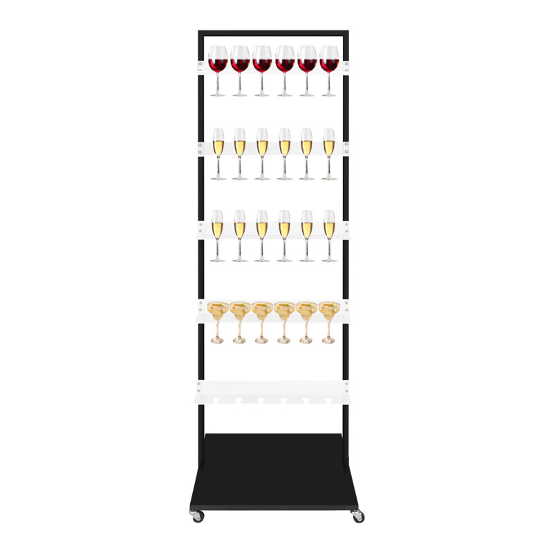 Mobile Champagne Display Holder, Black
