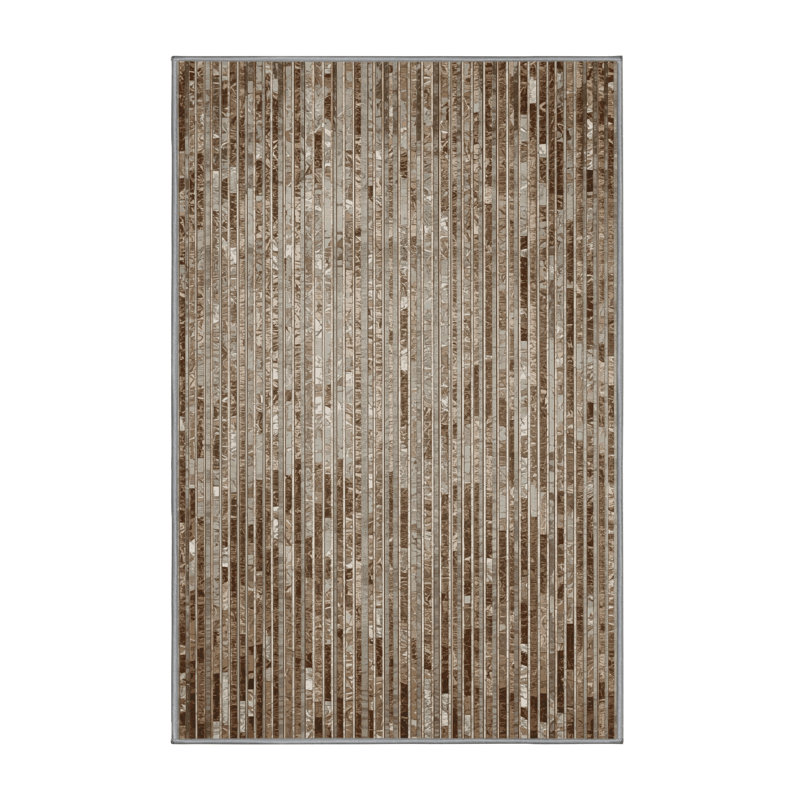 Soft Plush Finke New Years Modern & Contemporary Abstract Area Rug in Gray – Gray Binding, 5x8