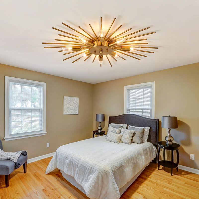 Navasota Gold Starburst Flush Mount