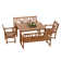 Adish 6 - Person Wood Patio Dining Set with Rectangular Table