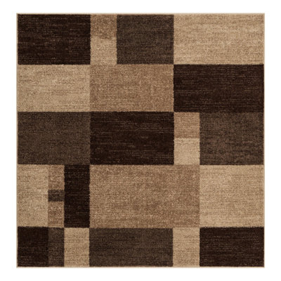Alair Abstract Light Brown Area Rug