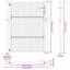 Barrière de jardin vidaXL noire en forme de croix en acier de 105 x 130 cm-113055260-113055263