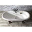 Baignoire sur pattes ovale à double extrémité en fonte 72 pouces Kingston Eden-38133023
