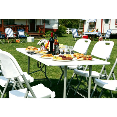 Table de banquet pliante robuste en plastique