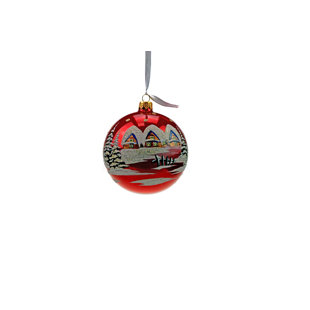 Ornement boule de Noël en verre Victoria Bella