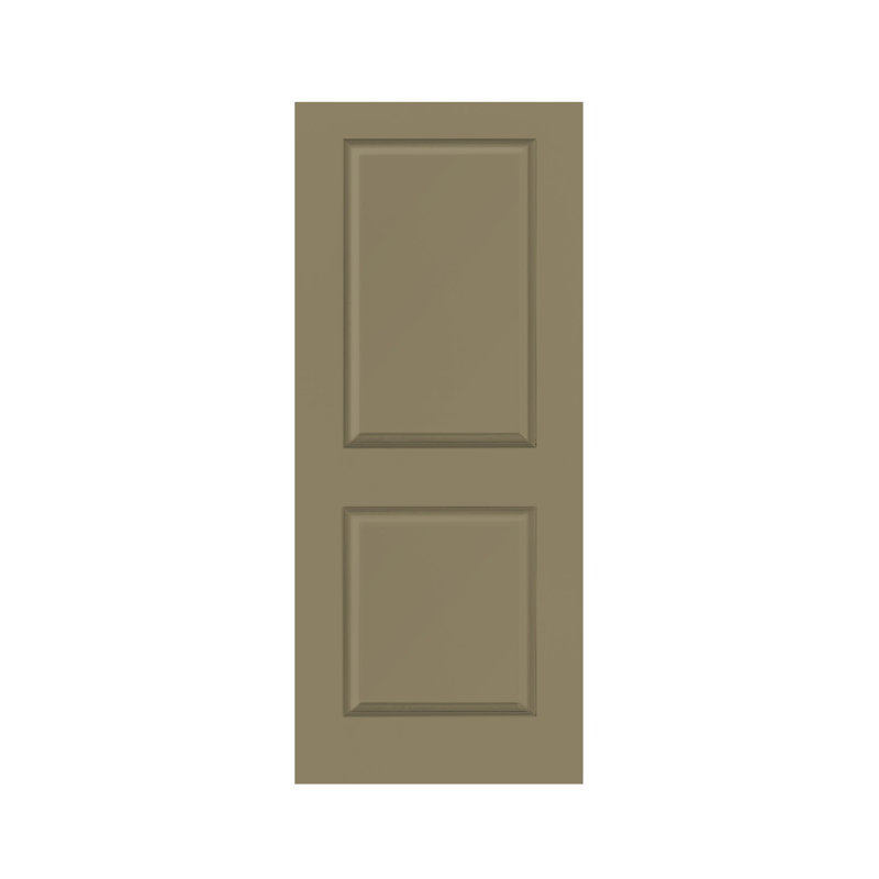 Porte de grange à panneaux et en bois sans quincaillerie d'installation, 36 po x 80 po, Vert olive