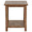 Distressed Brown Wood End Table with Shelf-1621096496