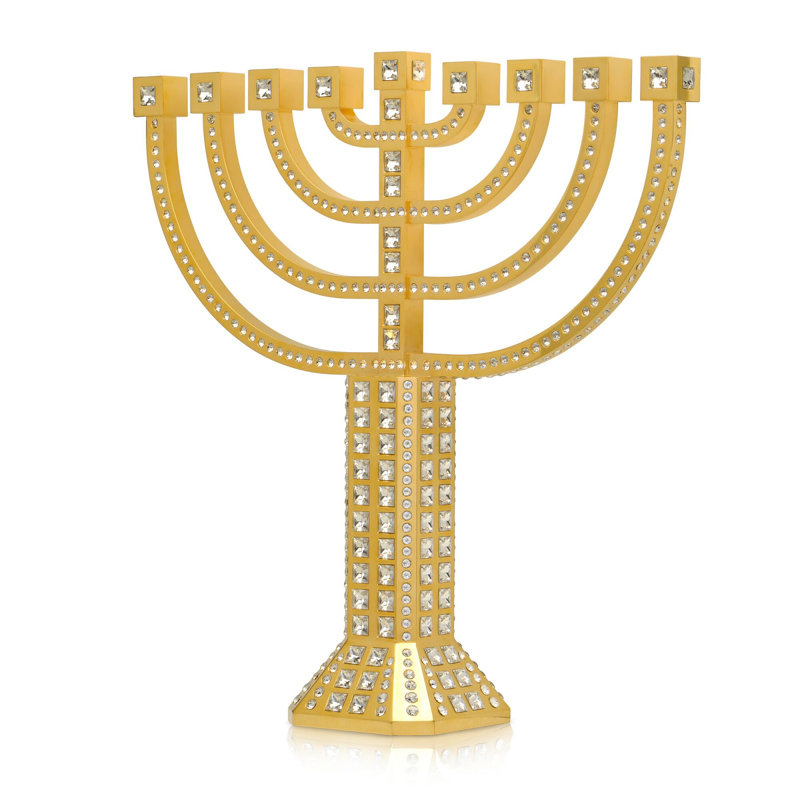 Handcrafted Gold And Rhodium Menorah