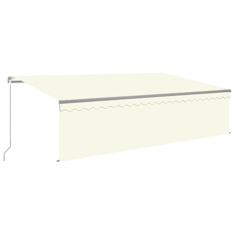 Dakota Fields 500cm W x 300cm D Polyester Cover Retractable Patio Awning, Cream