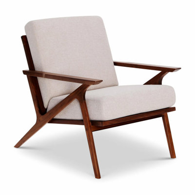 Chaise d'appoint, fauteuil avec cadre en bois pour l'intérieur