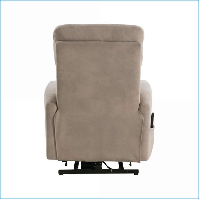 Fauteuil Power Lift avec massage et amp; Chaleur, microfibre brun noyer | Bois massif Structure en contreplaqué | Fauteuil inclinable de salon