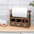 Rustic Wooden Kitchen Organizer, Multi-Purpose Countertop Caddy With Paper Towel Holder, Spice Shelf With 3 Drawers, Ideal For Jam, Coffee, Condiment