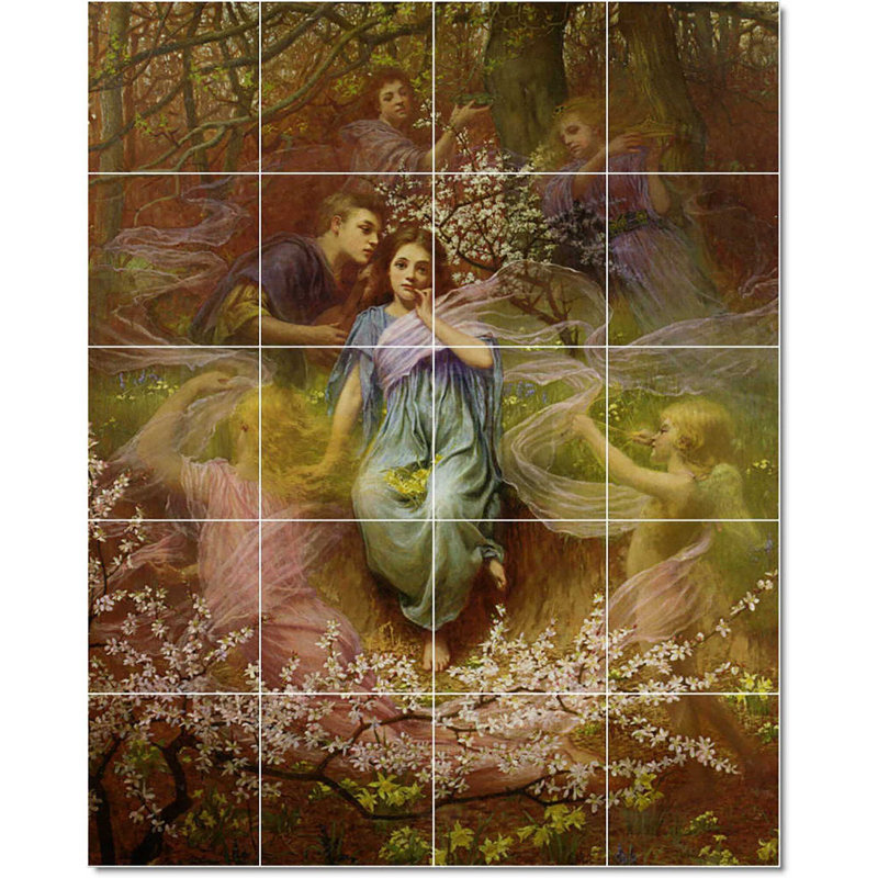 24" x 30" Ceramic Painting Decorative Mural Tile 6" x 6", William Savage Cooper Mythology W22258
