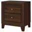 Table de chevet noyer 2 tiroirs