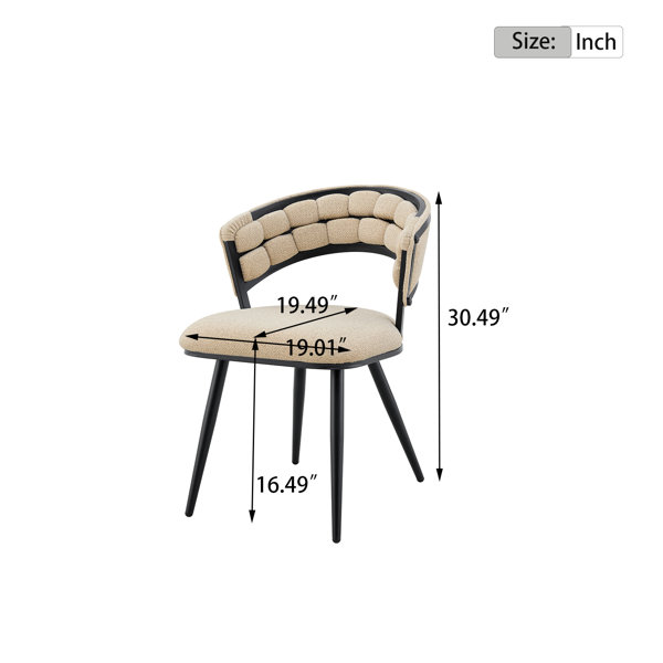 Latitude Run® Modern soft Upholstered Accent Chair dining chair Set of ...