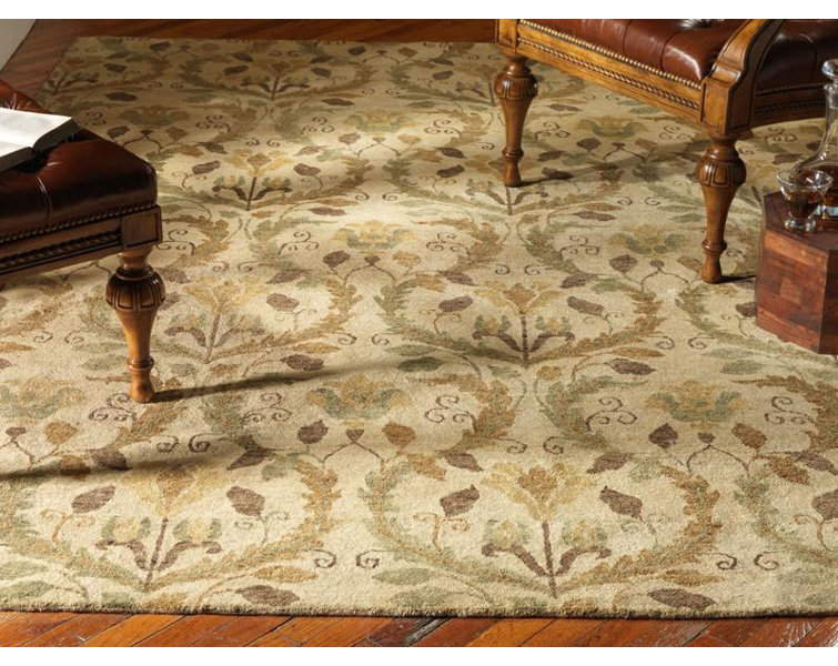 Wool Damask Indoor Rug