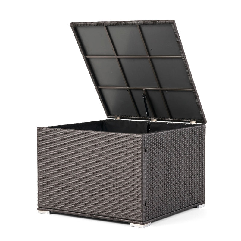 Panier de rangement extérieur en fer gris, 33,53 po Profondeur x largeur: 24,54 po, choix de patio avec cadre solide, nécessaire