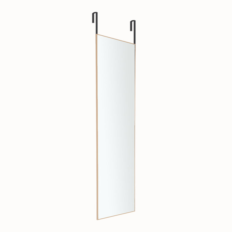 Heulyn Rectangle Metal Frame Over the Door Full Length Mirror, 147cm x 37cm, Gold