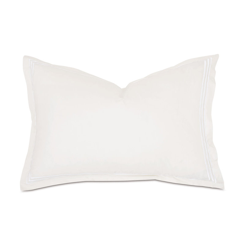 Tessa Cotton Sham Set, Ivory/White, Queen, Multi-stripe