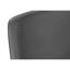 Siège de bureau moderne, aspect cuir gris, base robuste en métal noir