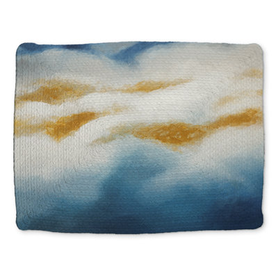 Abstract Clouds Braided Placemat - Modern Bedroom Decor