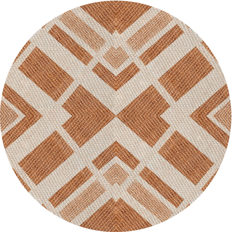 Geometric Indoor Rug, Round 8'