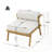 Outdoor Patio Iron Club Chair Set Of 2