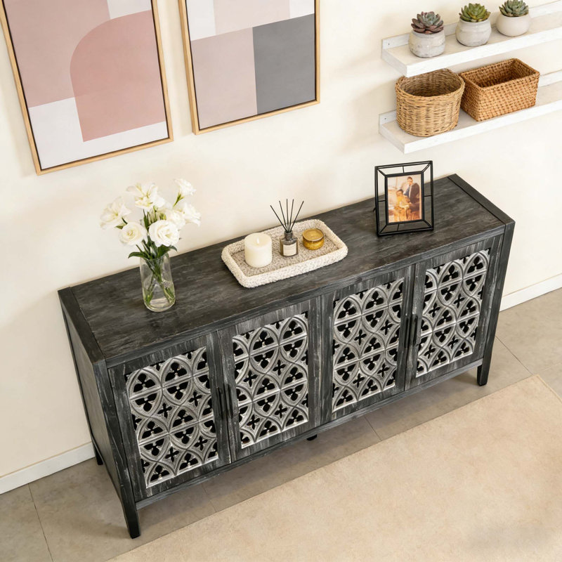 Armoire antique Hollow, Noir antique