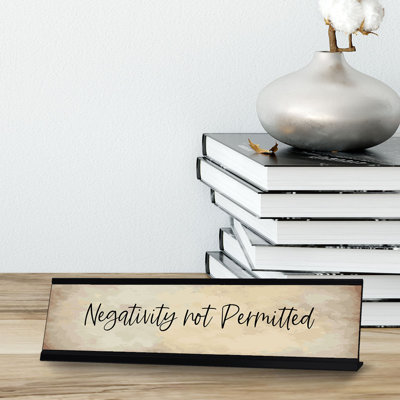 Enseigne de bureau négative