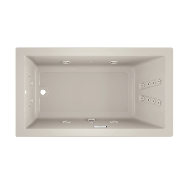 Solna™ Chromatherapy 66" x 36" Drop in Whirlpool Bathtub