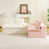 Pink/White Velvet