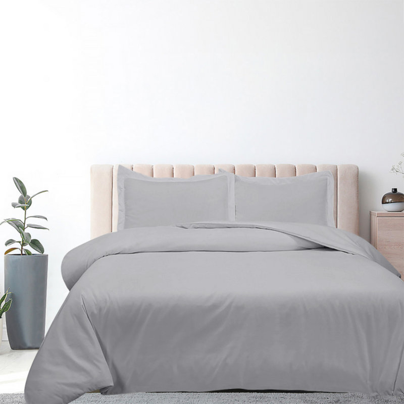Duvet Cover, Silver, Full Duvet Cover + 2 Standard Pillowcases