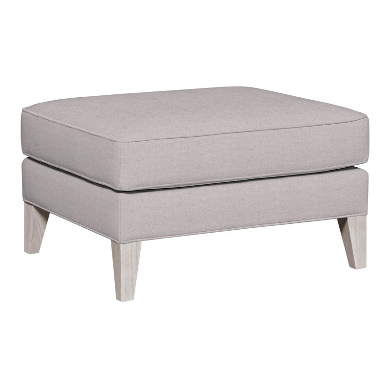 Burlingame Upholstered Ottoman, Dove Gray, Nadia Linen