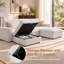 Canapé modulable 3 places en forme de U de 113,8 pouces avec 2 poufs de rangement, assises profondes et housses amovibles et lavables