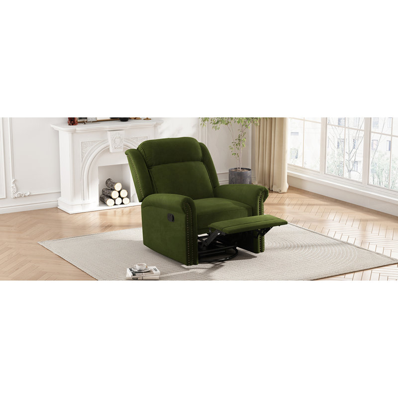 Swivel Recliner Manual Rocking Recliner, Gray