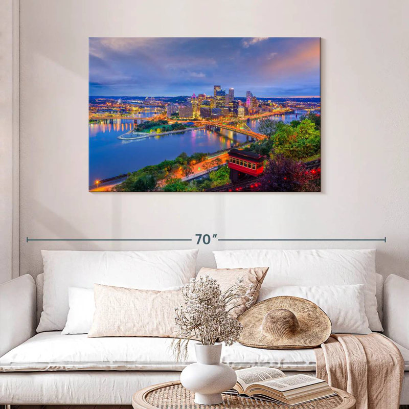Sireci Evening At Pittsburgh, 30" H x 45" W