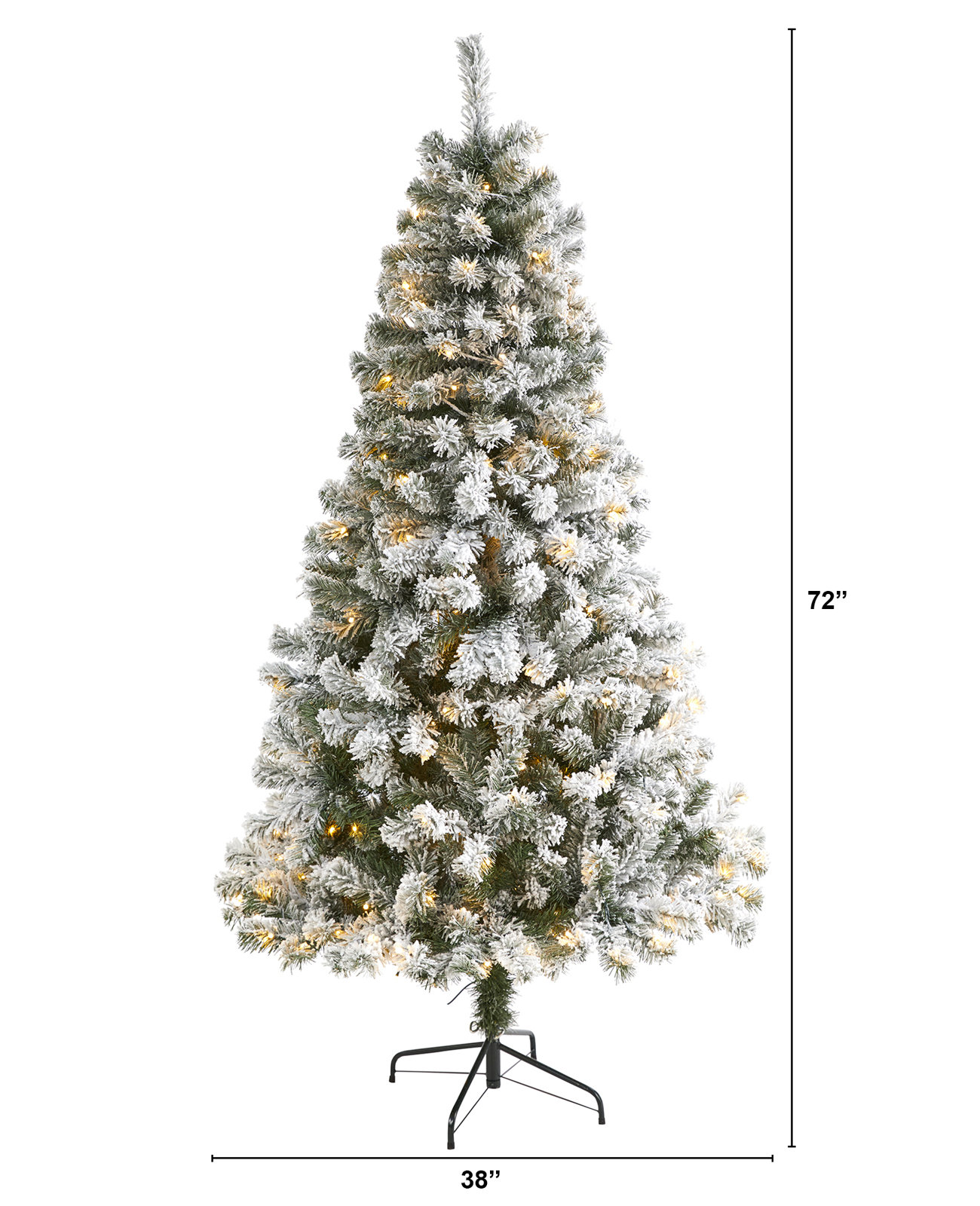 Lighted Artificial Christmas Tree, 6' H