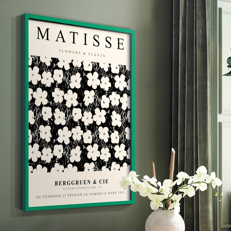Matisse CCV, reproduction encadrée - bois massif, Vert, H 14 po x l 11 po