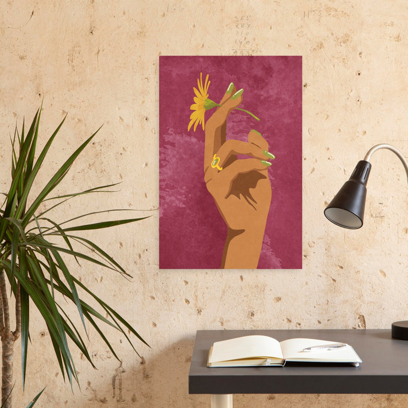 Art contemporain Art floral contemporain, H 24 po x l 16 po