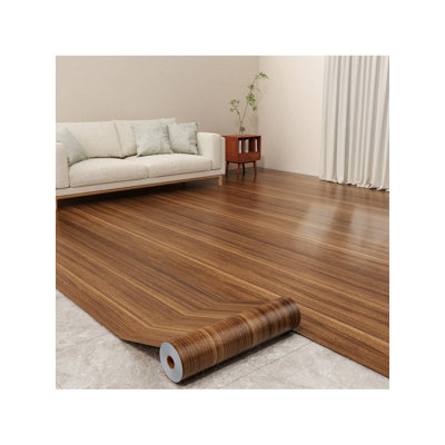 1 Roll Peel And Stick Vinyl Flooring Roll, 300cmX40cm(118.11''*15.74"),Self-Adhesive Vinyl Wood Flooring Planks Floor Tiles Stickers,Waterproof Removable Wallpaper,Light Wood,Wood Grain Patterned Decorative Sticker Roll For Floor,RV